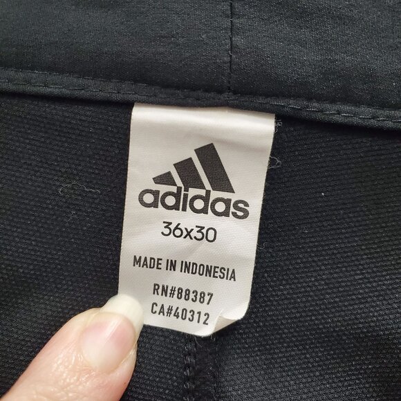 Adidas Men's Black Recycled Polyester Lightweight Flat Front Golf Pants 36x30 - Picture 4 of 7